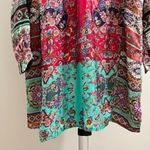 Johnny Was NWOT  Floral Silk Long Sleeves Tunic Dress Multicolor Bohemia Size S Photo 3