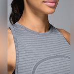 Lululemon Run: Swiftly Tech High-Neck Racerback Tank Top - Stripe Slate Size 4-6 Photo 2