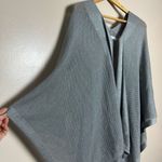 Calvin Klein CLEARANCE! Gray Metallic Poncho Sweater O/S Like New Photo 2