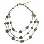 Vintage Layered Glass Beaded Necklace Multi Photo 0