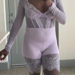 Honeybum Lavender Lace Romper Photo 0