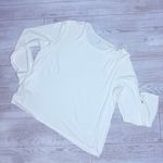 Eileen Fisher  Woman Silk Round Neck Long Sleeve Top in Cream white xl shirt Photo 2