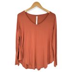 Lululemon | 6 | Up For Down Time Relaxed Long Sleeve Silk Blend Top in Terracota Photo 1