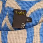 Taylor Dress Circle Geometric Blue Cream Size 2 Hoco Wedding Party Brunch Photo 2