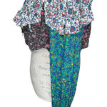 Bonjour Vintage 90’s Floral Off-Shoulder Patchwork Cropped Floral Women's Top M Photo 0