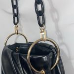 THE HOUSE OF WANT Elegant Black Chain Strap Bag GOLD LOOPS PLASTIC BLAC LOOPS Photo 4