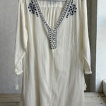 American Eagle  Outfitters White Embroidered Tunic Dress Flowy Beach Cover Up XL Photo 0
