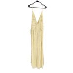 Mac Duggal  93733 Buttercream Yellow Beaded Sleeveless Faux Wrap Gown 16 Photo 2