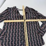 Skies Are Blue Anthropologie  Shirt Womens Small Black Pink Floral Blouse‎ Top Photo 4