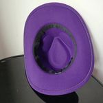 Purple Western Cowboy, Cowgirl Hat, Bead Tassle Strap, Men Women Retro Wide Brim Photo 2