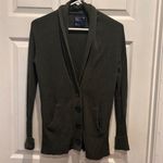 American Eagle American Eagle Outfitters Womens Olive Green Waffle Knit Cardigan Sweater Large Photo 0