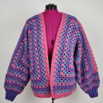 Handmade Crochet Granny Cardigan Berries Multicolor Pink Purple Blue Boho Cozy Size undefined Photo 12