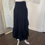 Early 2000's Black Layered Whimsygoth Tiered Midi Maxi Skirt XL Photo 3