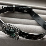 Alexis  Black Watch with Green Gemstone Photo 0