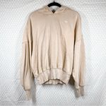 Aerie Tan Bow Embroidered Crop Hoodie Photo 1