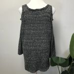 Torrid  Gray Marled Knit Cold-Shoulder Tunic Sweater - Size 22/24 (3) Photo 2
