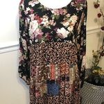 Umgee Mixed Print Patchwork Boho Dress S Photo 0