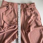 Eliane Rose Wide Leg Pull On Belted Cropped Pants Women’s Size M Dusty Pink Photo 8