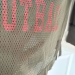 Olive Green Football Graphic Long Sleeve Shirt Photo 3