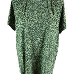 Athleta  Green Camo Print Athleisure Performance Workout Training Relaxed Tee L Photo 0