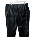 Pistola  Faux Leather Pants Women's Plus Size 20 Black Cropped Patch Pockets Photo 4