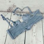 Free People  Intimately Bandeau Bra X-Small Sierra Convertible Stretch Light Blue Photo 5