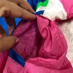 80s 90’s Nylon Zip Up Vintage Windbreaker Track Jacket Colorful Pink blue Green Size L Photo 6