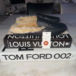 A New Day  Target Rebe Black Faux Leather Fur Mule Backless  with a Gold-Finished Photo 4