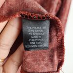 Vera Wang Simply Vera  Long Sleeve Top Crewneck Tee Textured Knit Rust Size M Photo 10