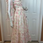 Mable Floral Bustier Maxi Dress with Self Tie Straps Photo 2