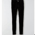 American Eagle  Outfitters Black Velvet Super Stretch Jegging Photo 1