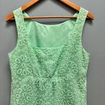 Oleg Cassini Sleeveless Embroidered Shift Cocktail Dress in Green 10 Photo 5