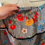 ZARA Checkered Floral Off Shoulder Mini Dress Photo 3