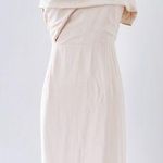 Reiss • Riana One Shoulder Bodycon Dress pink blush nude draped cocktail Photo 0