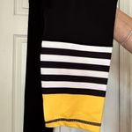 Zyia Black and Yellow Leggings with Athletic Ankle Design Photo 1