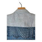 Chelsea And Walker Jacket‎ Women 4 Blue Crochet Lace Mario Denim Jacket Preppy Photo 6