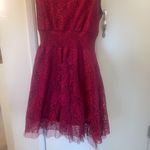 Ultra Pink Cottage Core fall leaf dress in cranberry size Small Photo 67