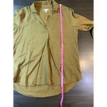 Garnet Hill Garnet‎ Hill Popover Lagenlook Blouse Womens 8 Brown Lyocell Flowy Office Church Photo 8