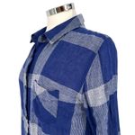 Rails  Charli Linen Blend Button-Down Shirt Patriot Blue White Size Small Photo 3