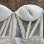 Retrofête Retrofete Ludlow Dress in White Size Small NWT Crystals Corset Strapless Bride Photo 4