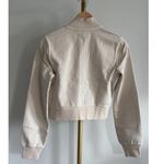 SKIMS  Boyfriend Fleece Track Jacket in Buff, Size Small Photo 8