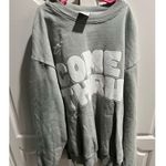 ZOE LA “Come Thru” Sweatshirt Los Angeles Oversized Medium Gray 100% Cotton USA Blue Photo 1