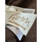 Knit Mix Brown Sweetheart Neck Crop Top Ribbed Sweater Bell Sleeve Sz S Photo 4