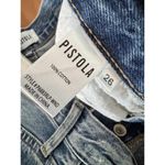 Pistola Charlie High Rise Straight in Pursue Acid Wash Sz 26 Button Fly Raw Hem Photo 10