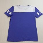 PINK - Victoria's Secret  Purple and White Short Sleeve Tee Photo 1