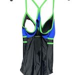 Catalina  One Piece Black Blue Racerback Colorblock Swimsuit size L ( 12-14 ) Photo 1