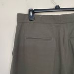 Ann Taylor Wide Leg Trousers Dress Pants Olive Green Flat Front Pockets Size 8 Photo 11