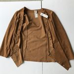 Chico's  Grommet faux suede drape jacket Small NWT Photo 7