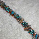 Micro beaded Sea Glass Bracelet EUC Toggle Orange Photo 0