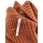 Free People Oversized Chunky Knit Turtleneck Sweater Burnt Orange size XS Photo 5